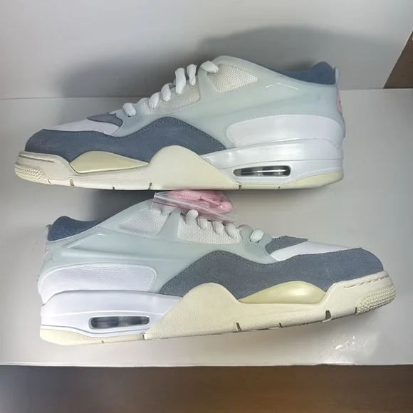 Air Jordan 4 RM White Diffused Blue Ashen Slate Men’s Size 13 Sneakers Shoes